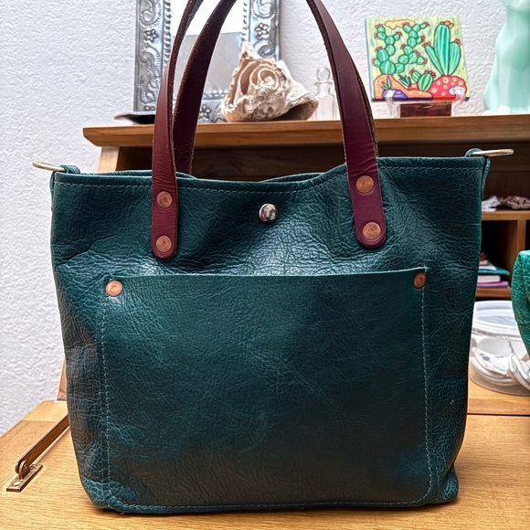 Dark Teal Bulldog Mini Travel Tote by KMM - Picture 8 of 15